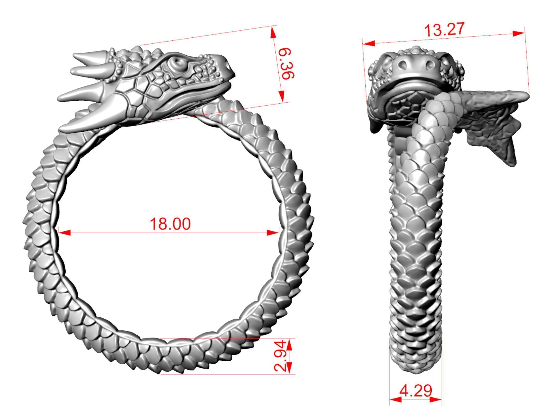 Ring A Dragon 3D print model_13