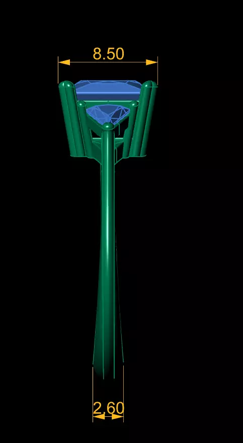 Princess-Cut Ruby and Emerald Solitaire Rings in Yellow Gold 3D print model_6