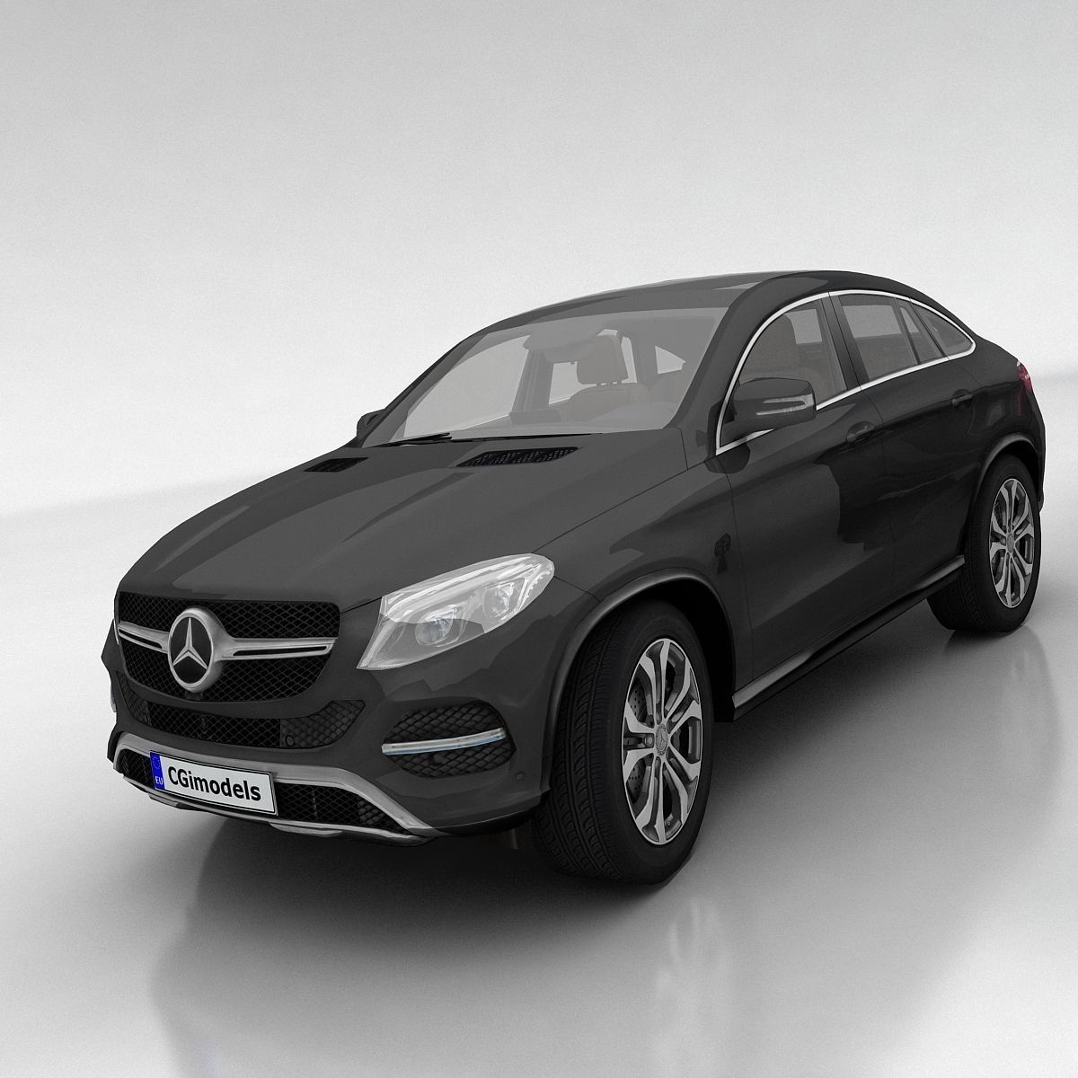 Mercedes GLE Coupe Low-poly 3D model_2