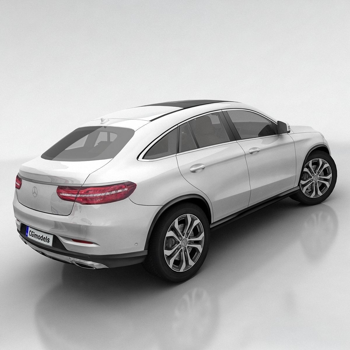 Mercedes GLE Coupe Low-poly 3D model_1