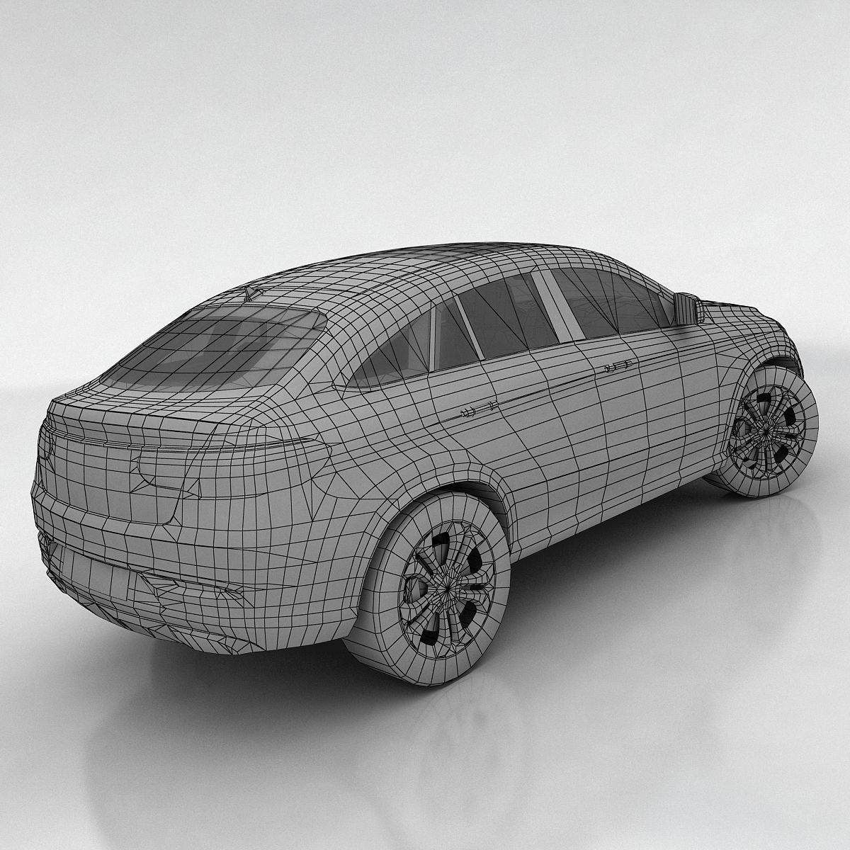 Mercedes GLE Coupe Low-poly 3D model_11