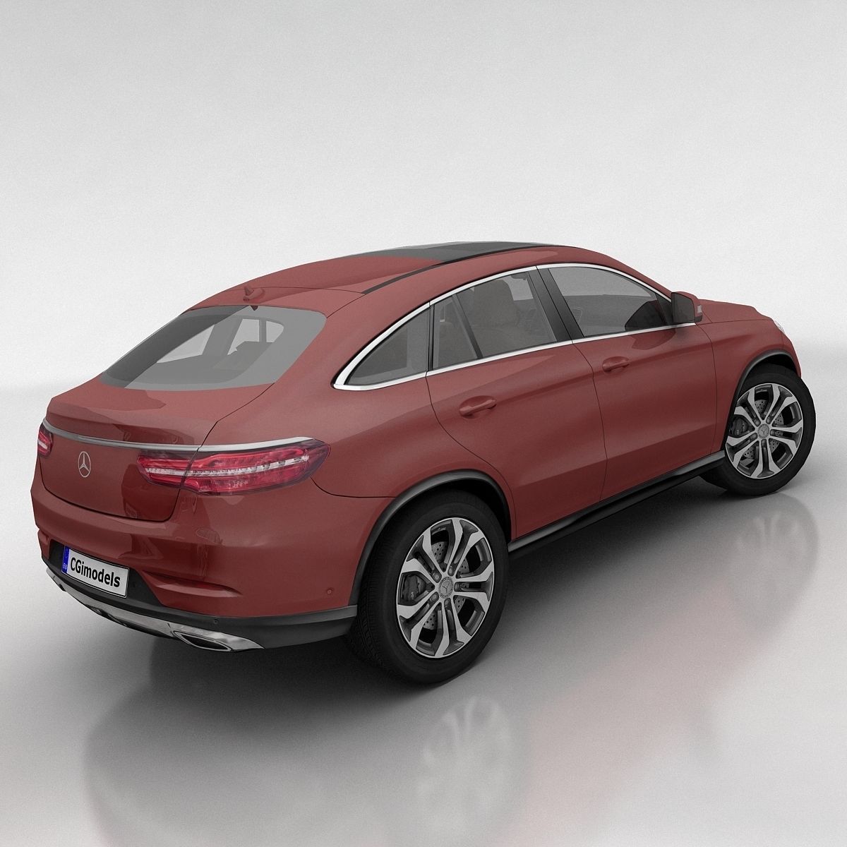Mercedes GLE Coupe Low-poly 3D model_9