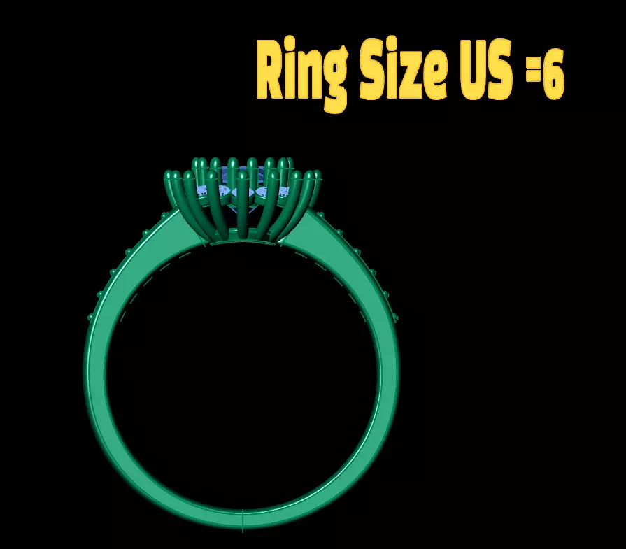 Luxurious Gold Ring with Oval Ruby and Diamond Halo Accent 3D print model_8