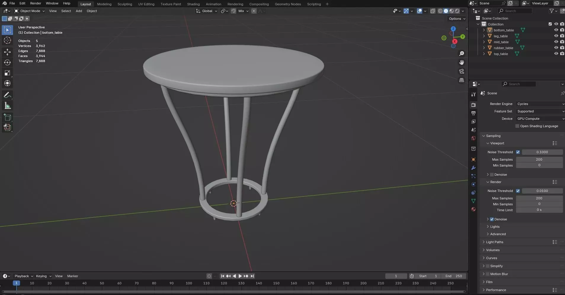 Round Table CG14 3D model_7