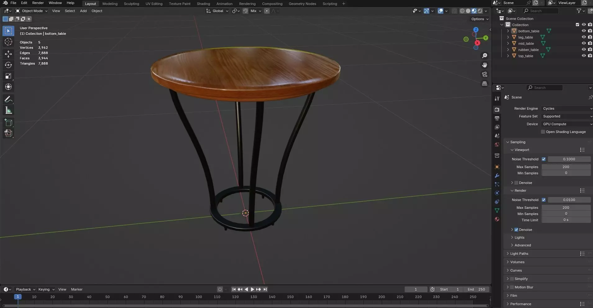 Round Table CG14 3D model_8