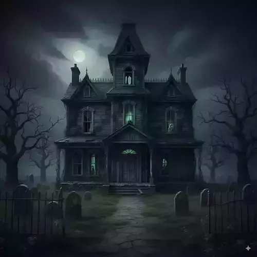 Haunted Gothic Mansion low-poly