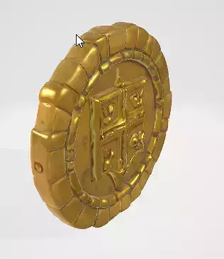 Ancient Gold Coin 3D Model 3D model