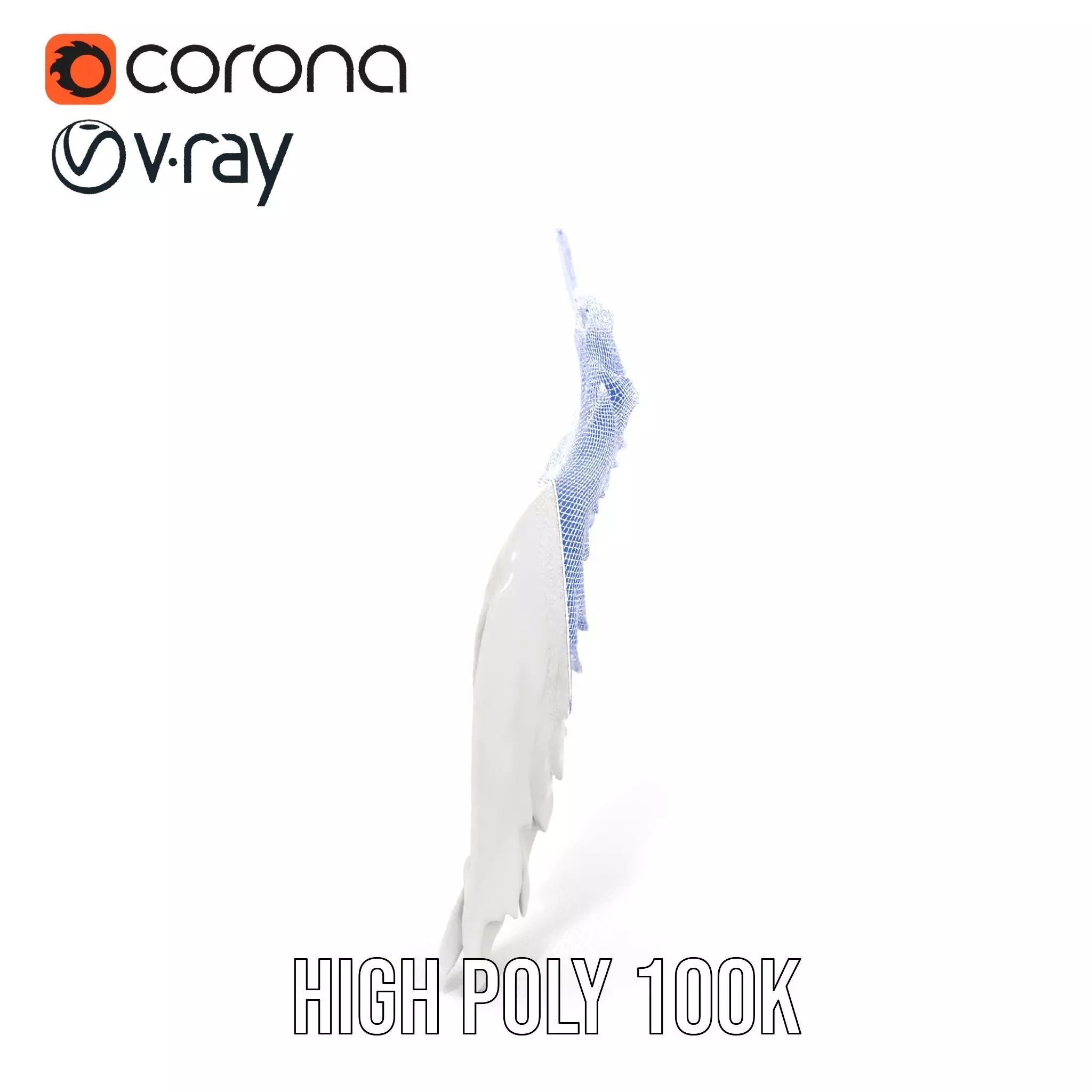 Elegant Feather Wing model pack Low-poly 3D model_35