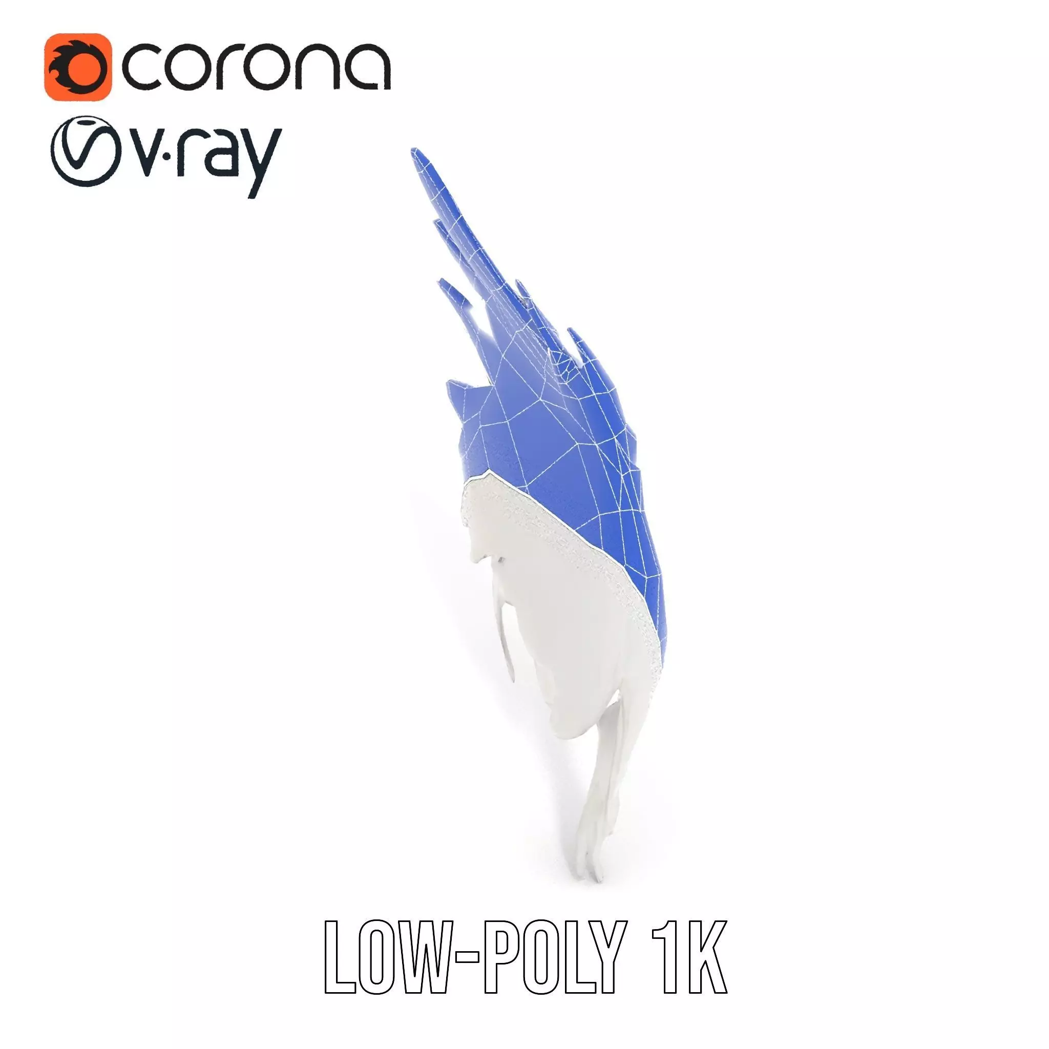 Elegant Feather Wing model pack Low-poly 3D model_29