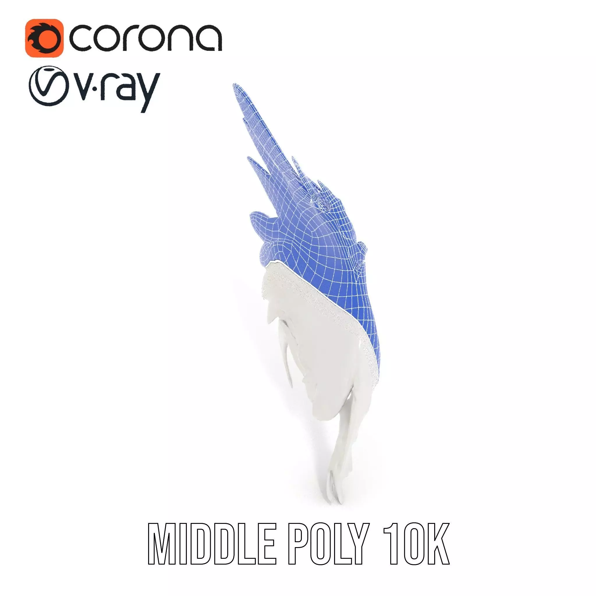 Elegant Feather Wing model pack Low-poly 3D model_22