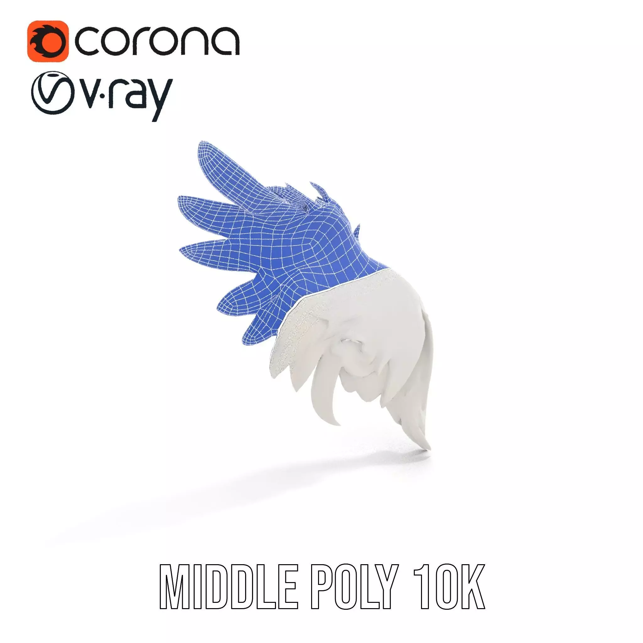 Elegant Feather Wing model pack Low-poly 3D model_31