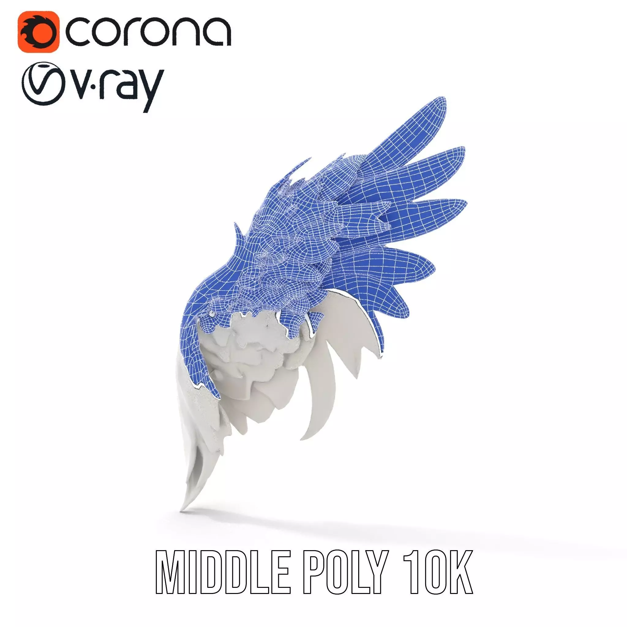 Elegant Feather Wing model pack Low-poly 3D model_25