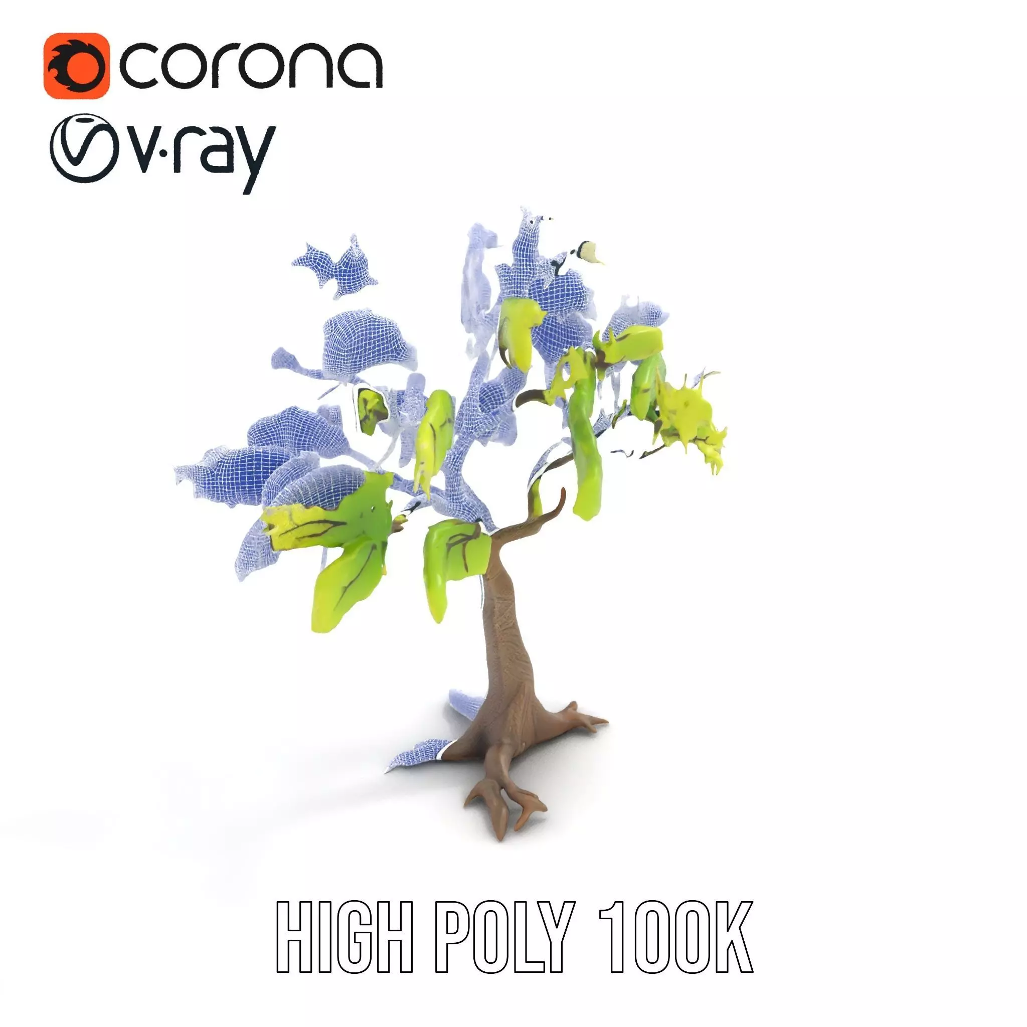 Verdant Elm Tree model pack Low-poly 3D model_33