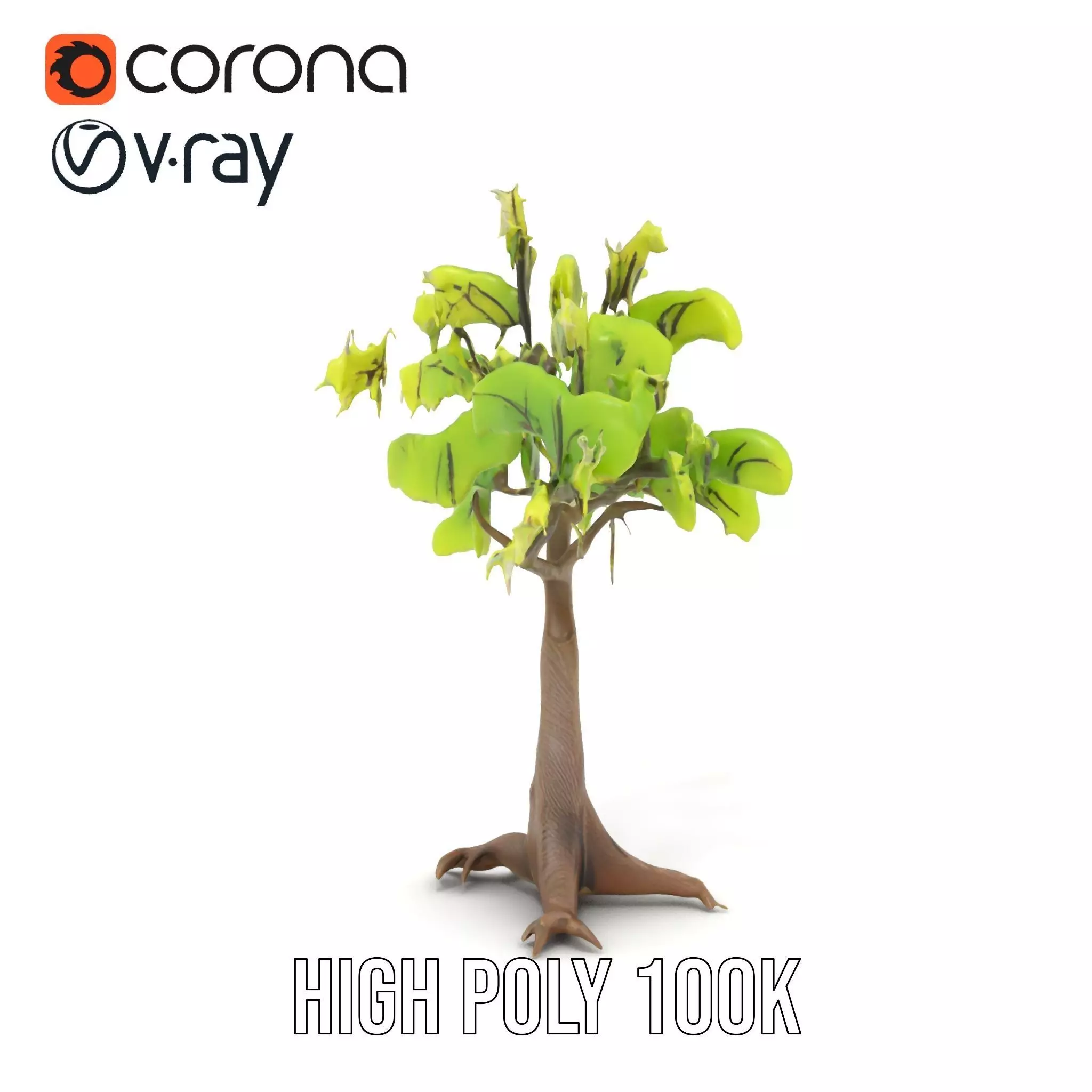 Verdant Elm Tree model pack Low-poly 3D model_10