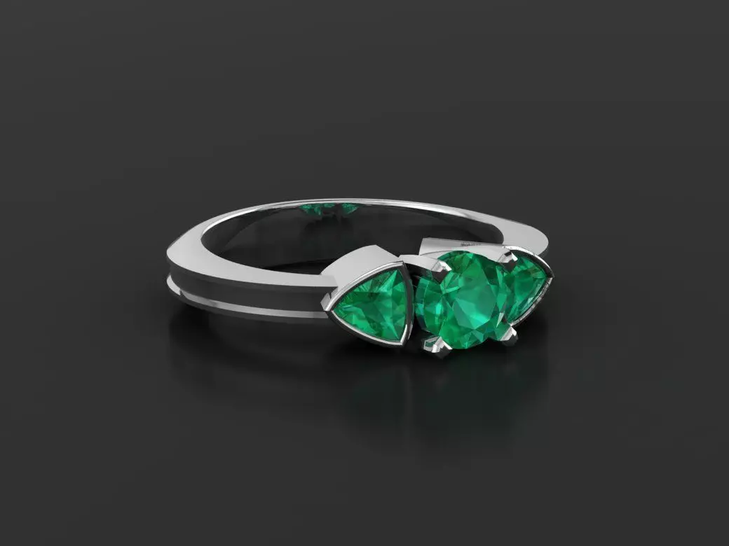 Luxurious Gold Ring with Ruby 3D print model_2