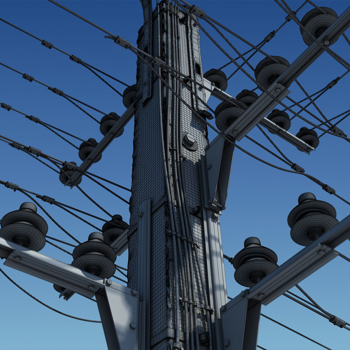 CloseUp - Electric Column scene render 3D model_6