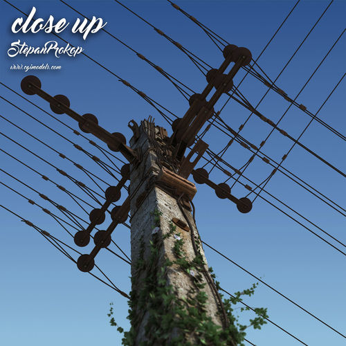 CloseUp - Electric Column scene render 3D model