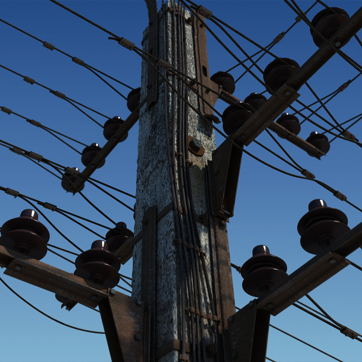 CloseUp - Electric Column scene render 3D model_5