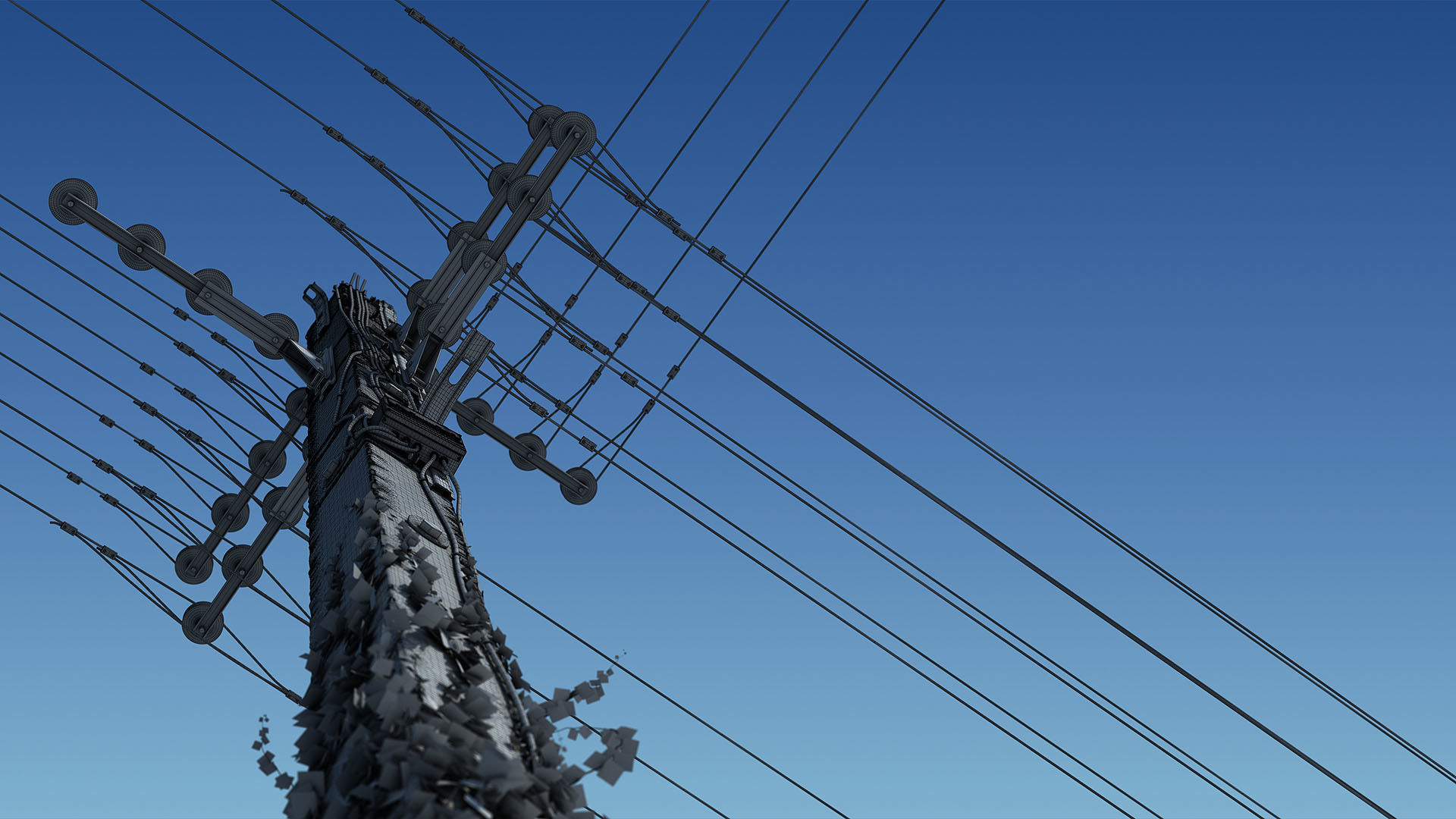 CloseUp - Electric Column scene render 3D model_11