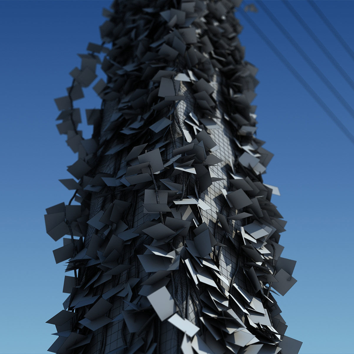 CloseUp - Electric Column scene render 3D model_9