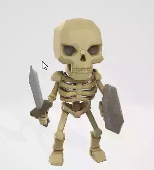 Fantasy Skull Warrior 3D Model 3D model