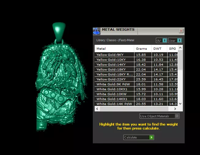 gold pendent of dog style with dimond  3D print model_7