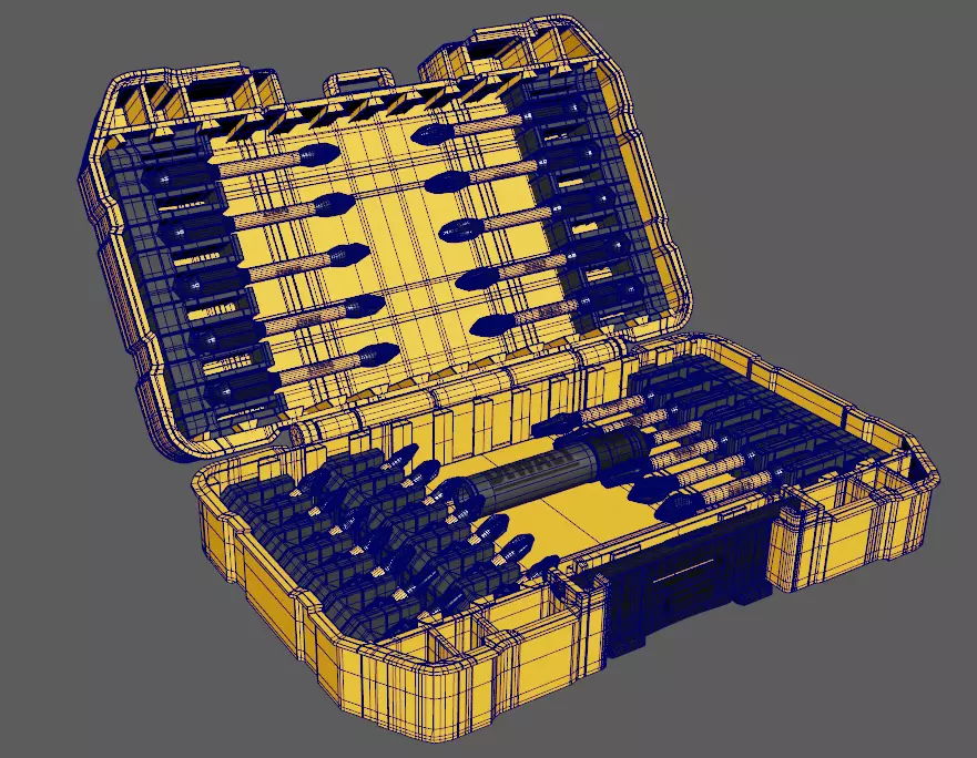 Dewalt FLEX TORQUE SCREWDRIVING BIT SET 25 PIECES Low-poly 3D model_7