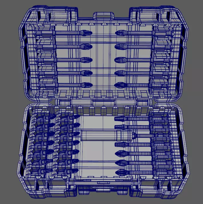 Dewalt FLEX TORQUE SCREWDRIVING BIT SET 25 PIECES Low-poly 3D model_15