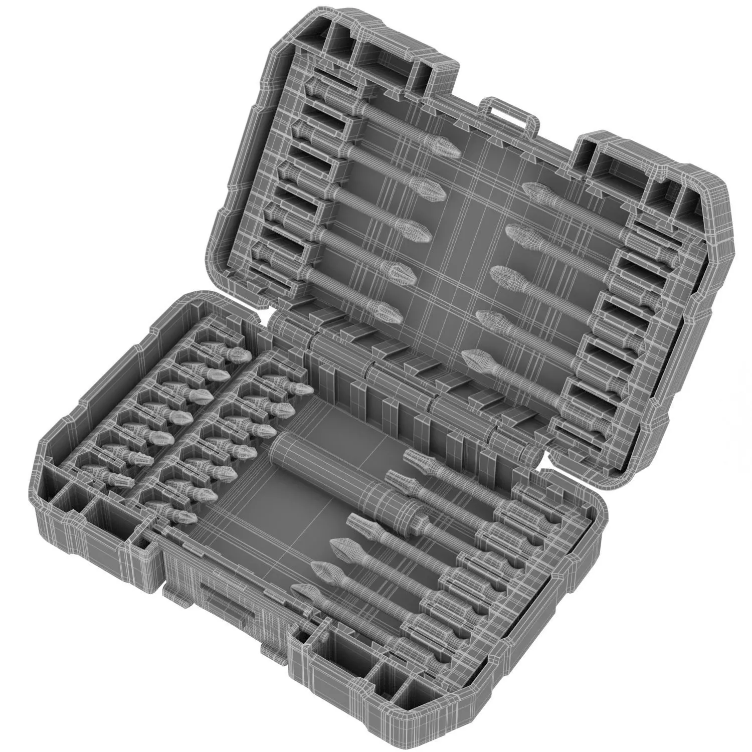 Dewalt FLEX TORQUE SCREWDRIVING BIT SET 25 PIECES Low-poly 3D model_6
