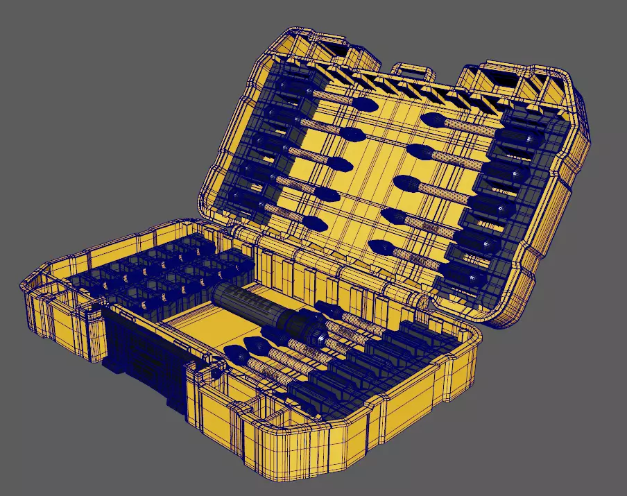 Dewalt FLEX TORQUE SCREWDRIVING BIT SET 25 PIECES Low-poly 3D model_8