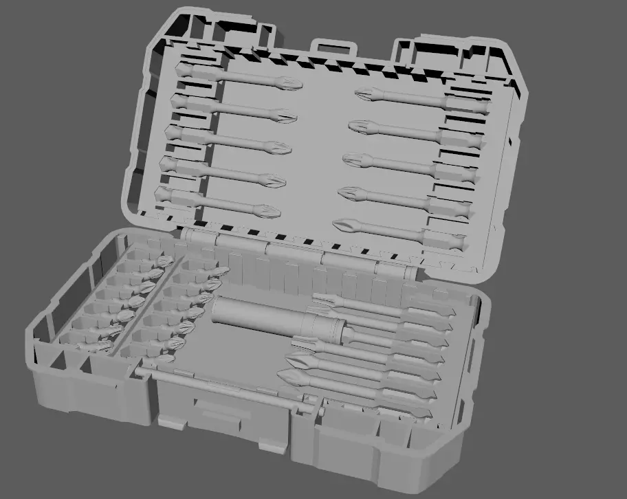 Dewalt FLEX TORQUE SCREWDRIVING BIT SET 25 PIECES Low-poly 3D model_10