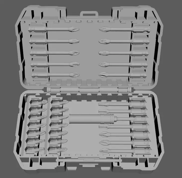 Dewalt FLEX TORQUE SCREWDRIVING BIT SET 25 PIECES Low-poly 3D model_14