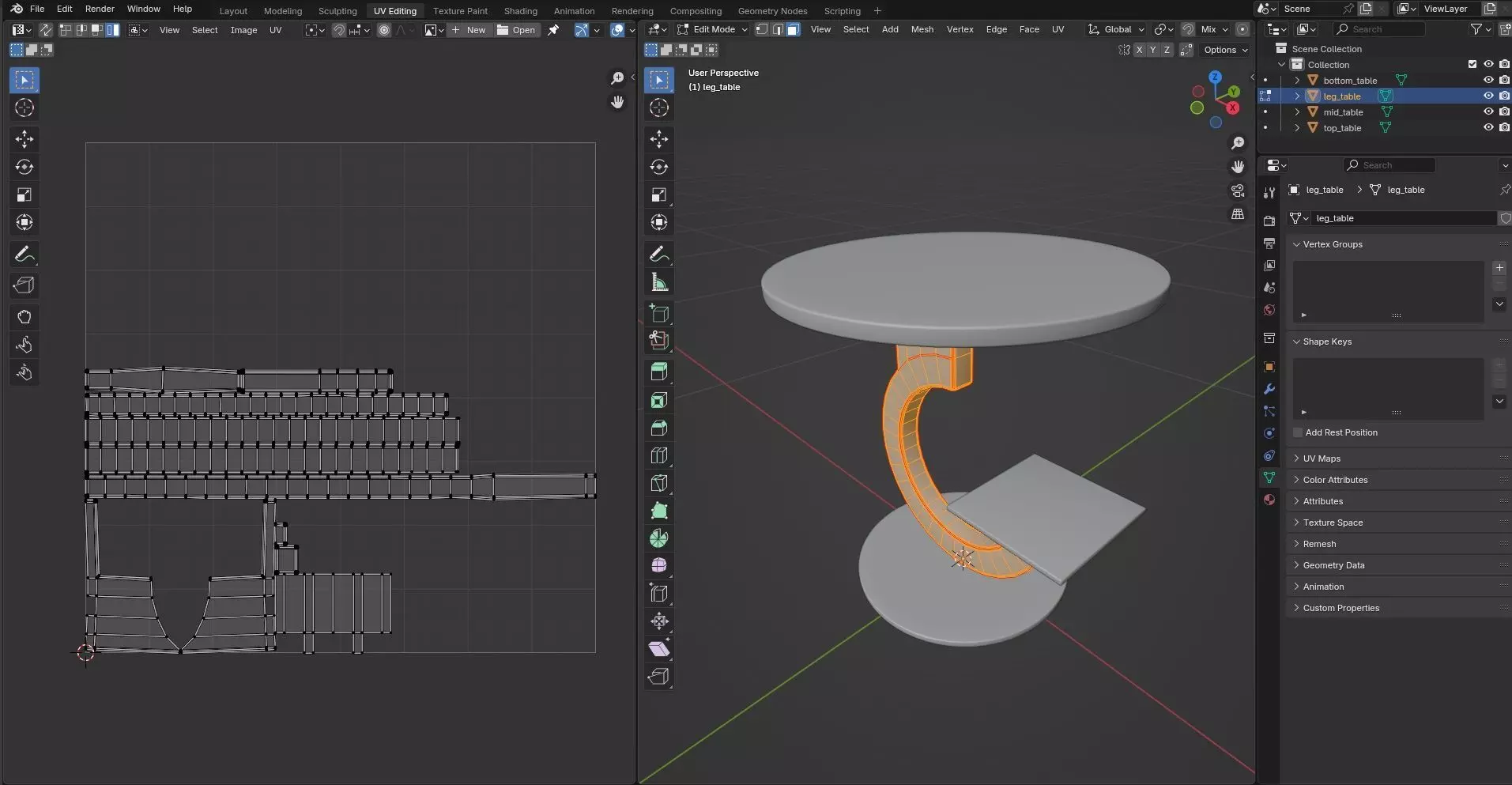 Round Table CG17 3D model_9