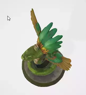 Decorative Snake with Wings 3D Asset 3D model
