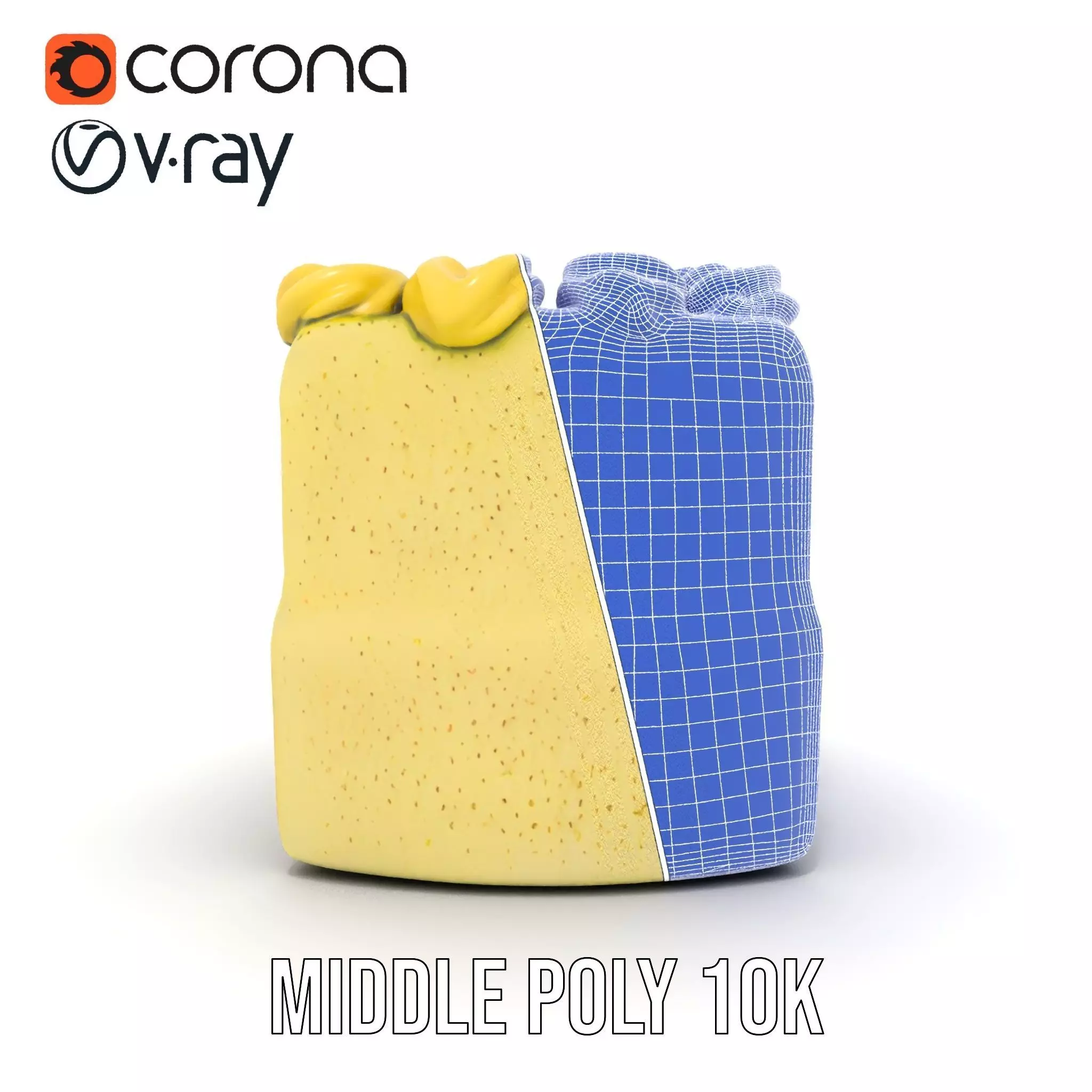 Matcha Cake Slice model pack Low-poly 3D model_27