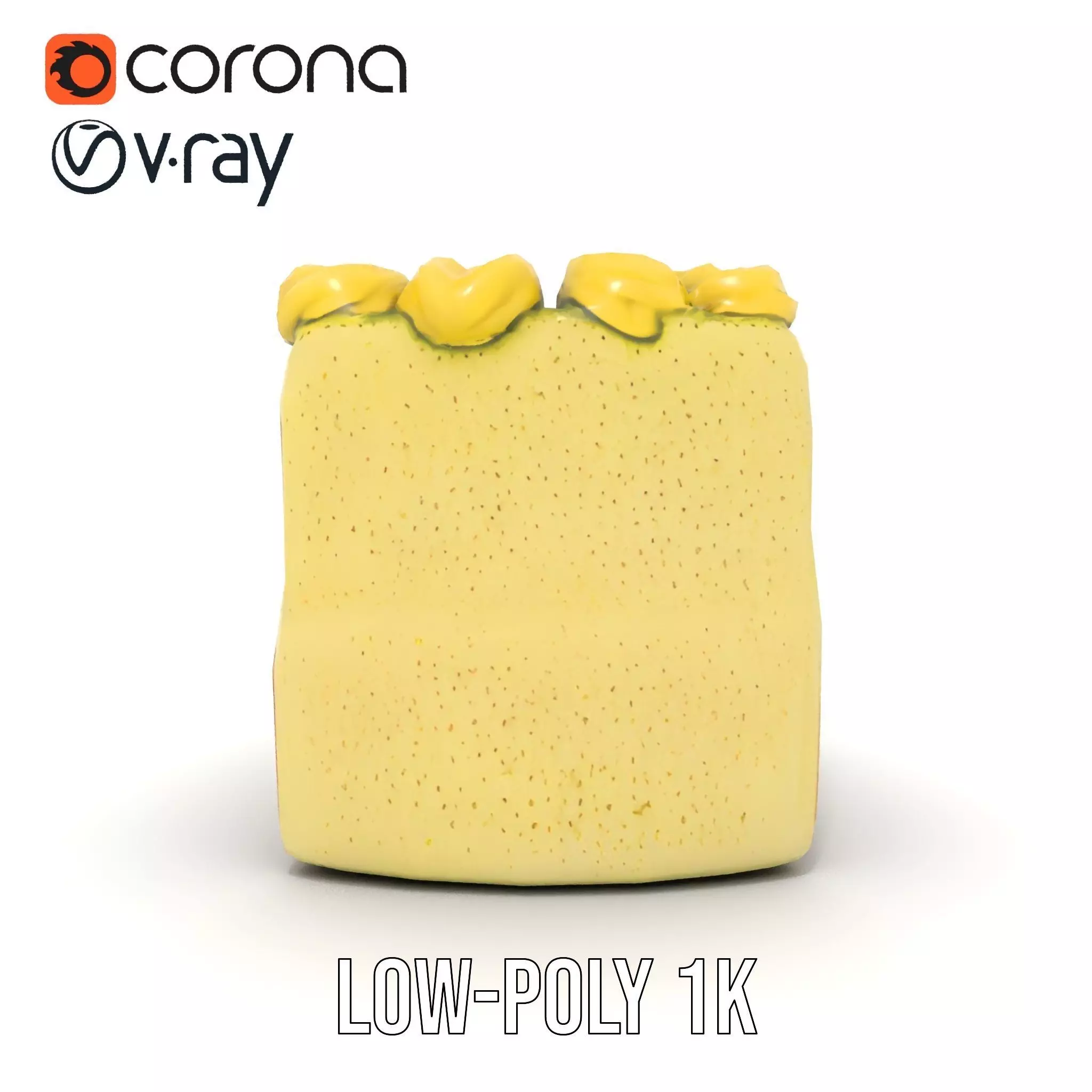 Matcha Cake Slice model pack Low-poly 3D model_10