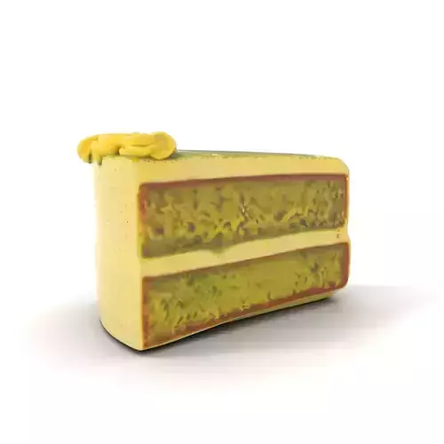 Matcha Cake Slice model pack Low-poly 3D model