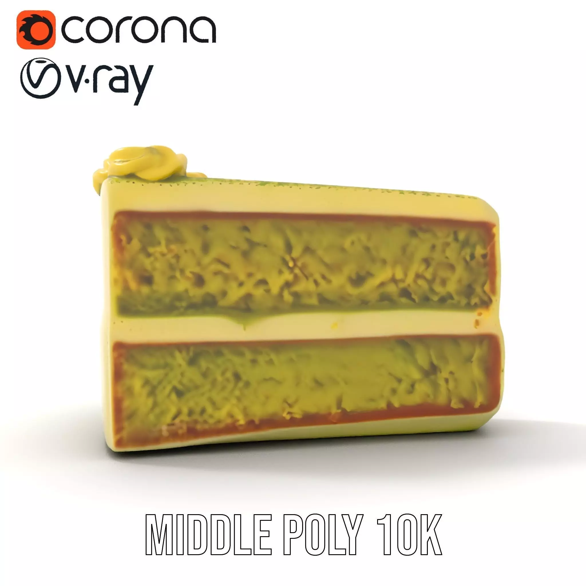 Matcha Cake Slice model pack Low-poly 3D model_23