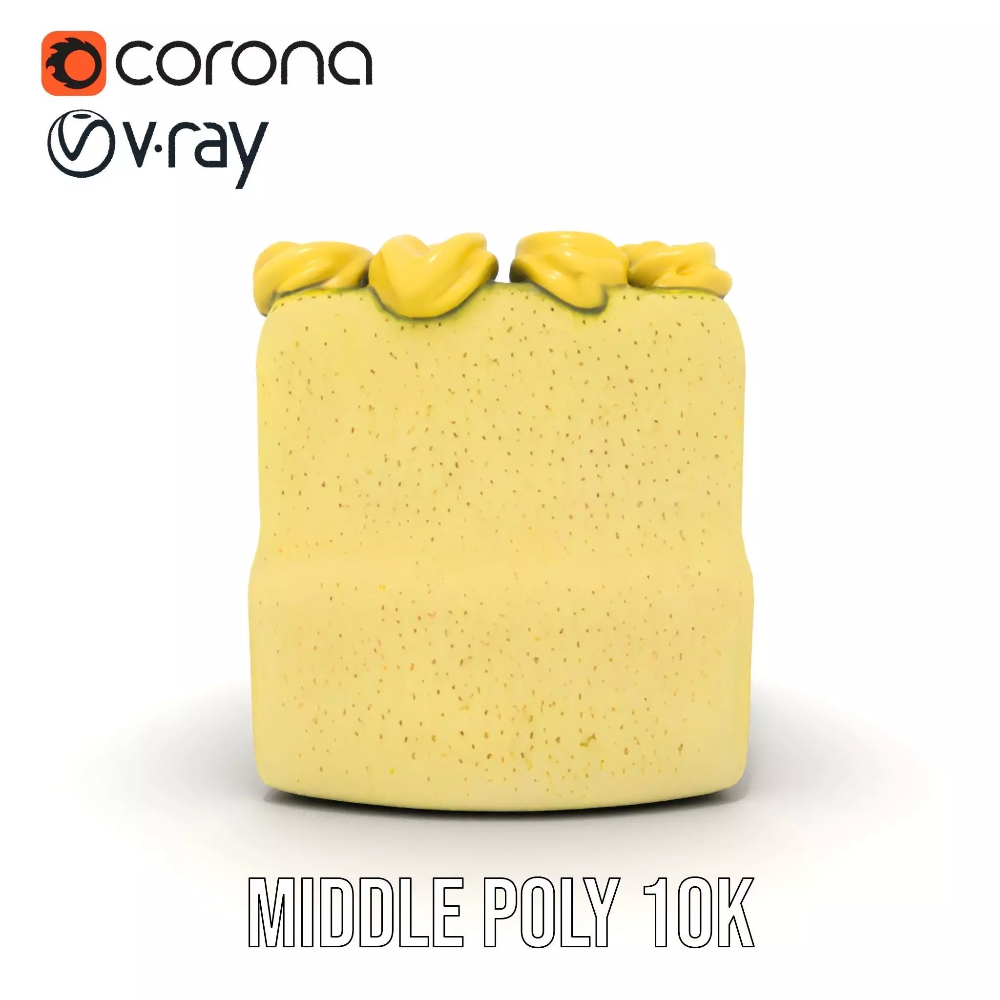 Matcha Cake Slice model pack Low-poly 3D model_6