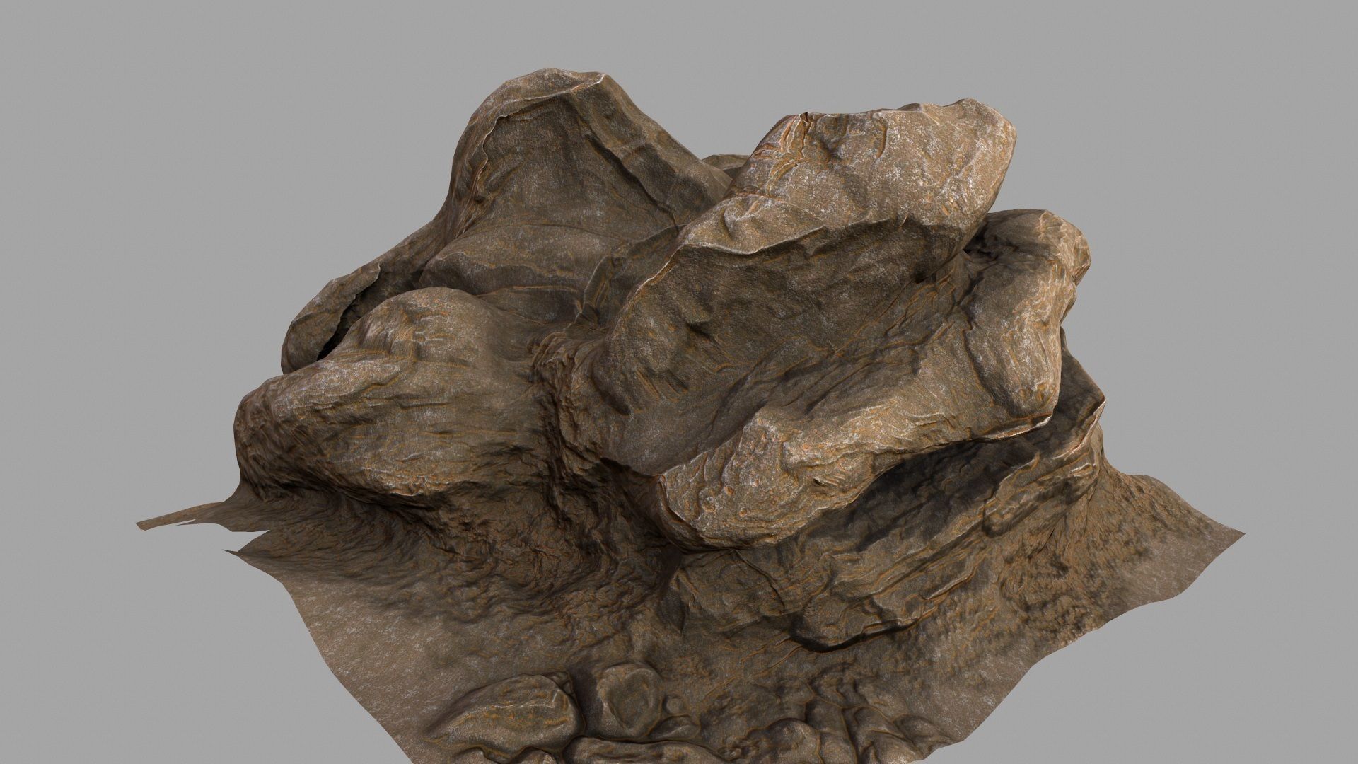 mount rock 3D model_1
