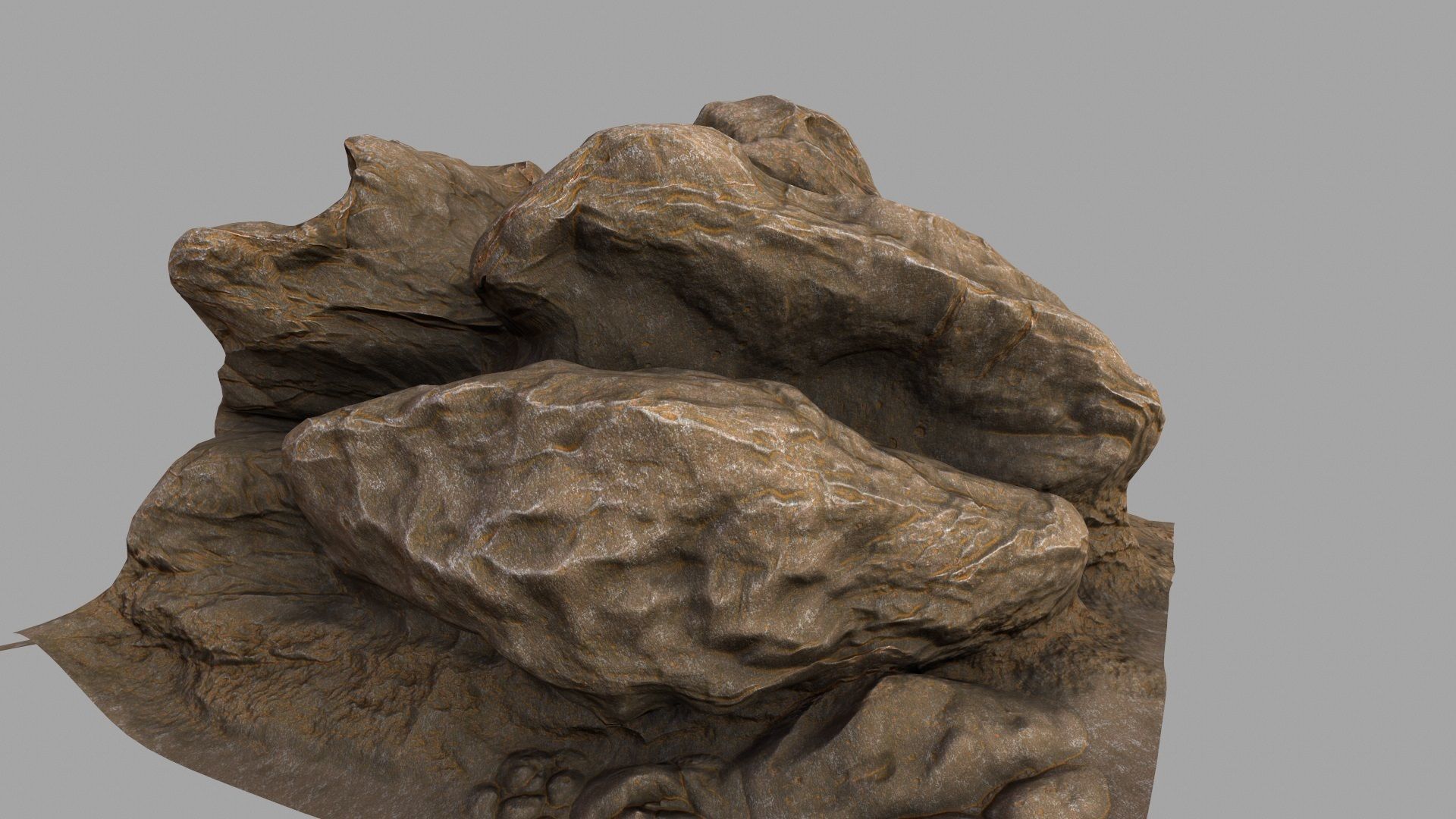 mount rock 3D model_4