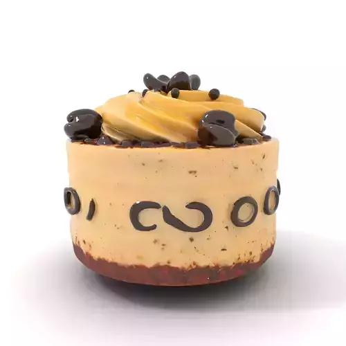 Creamy Coffee Cake model pack Low-poly 3D model