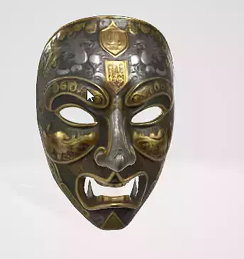 Gothic Iron Mask 3D Asset 3D model