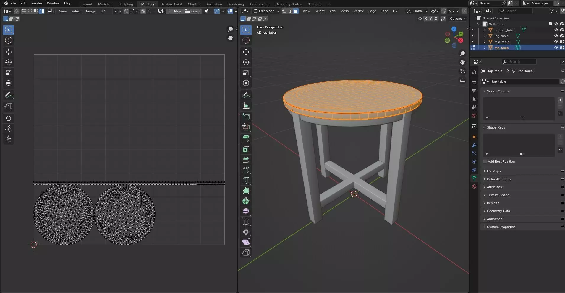Round Table CG20 3D model_10