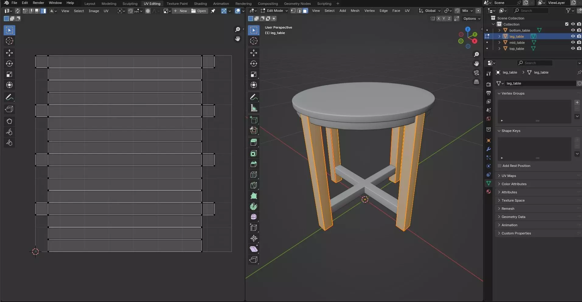 Round Table CG20 3D model_9
