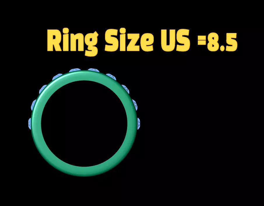 simple gold ring with diamond 3D print model_6
