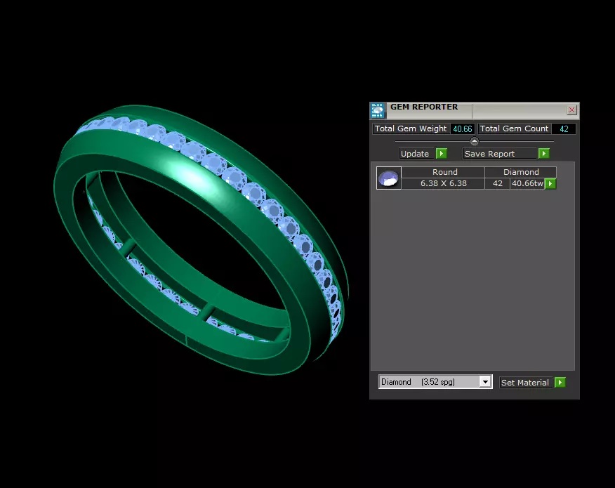 Luxury Gold Bracelet with Diamonds 3D print model_5