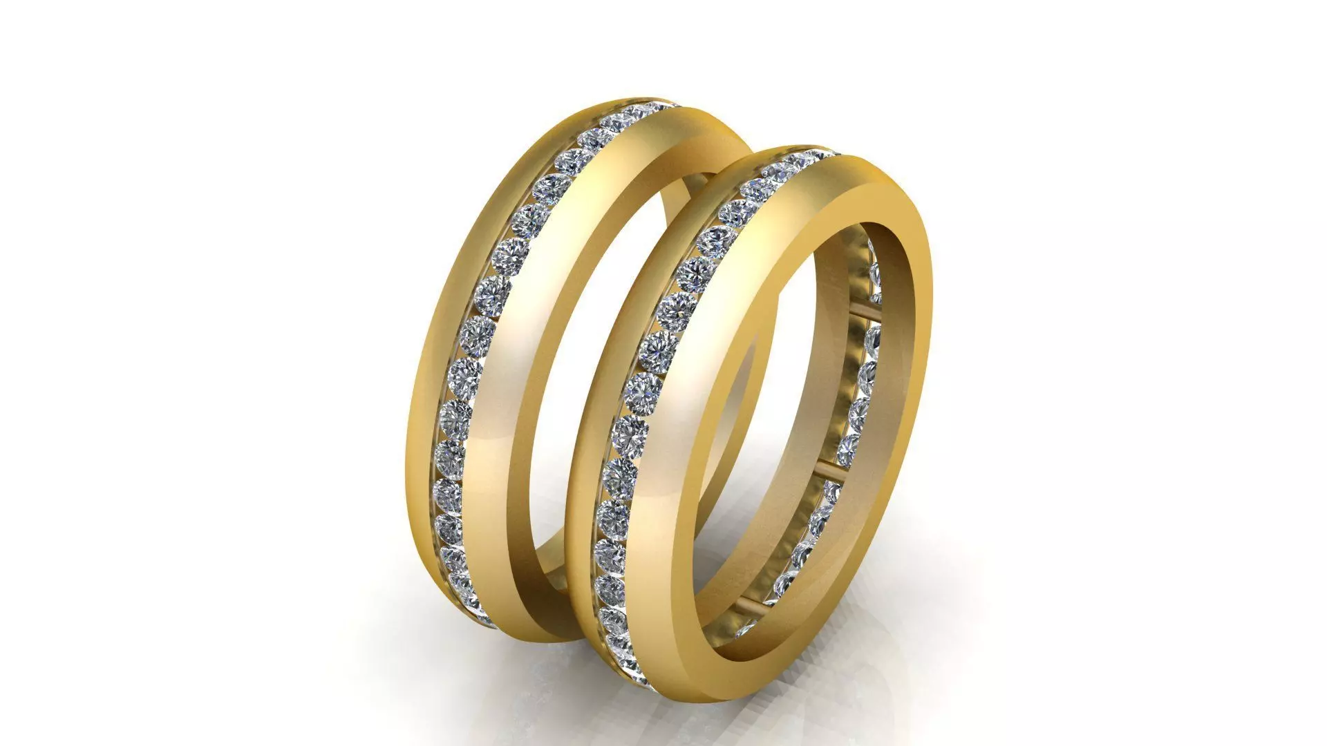 Luxury Gold Bracelet with Diamonds 3D print model_1