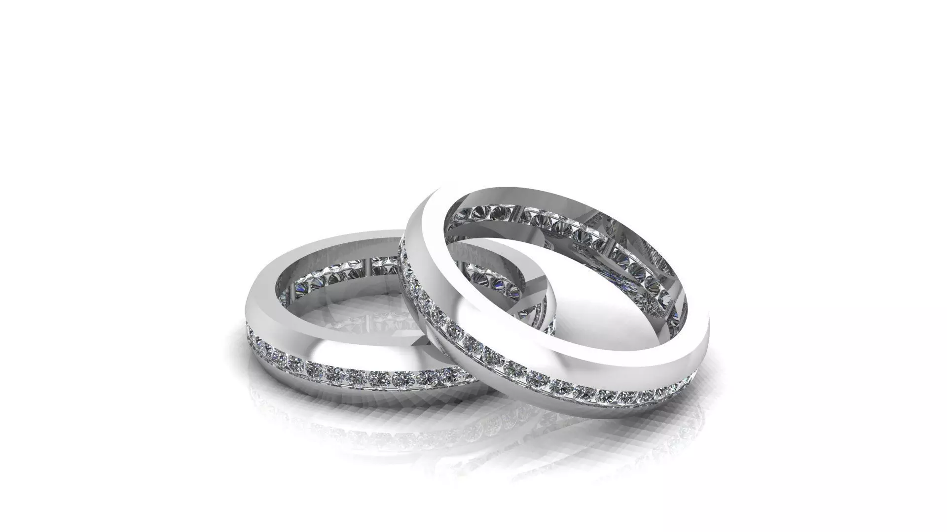 Luxury Gold Bracelet with Diamonds 3D print model_2