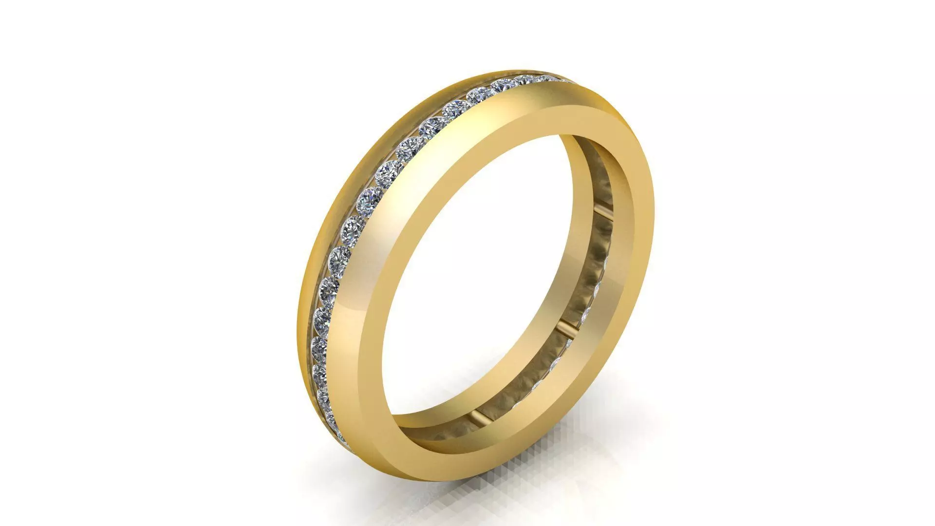 Luxury Gold Bracelet with Diamonds 3D print model_0